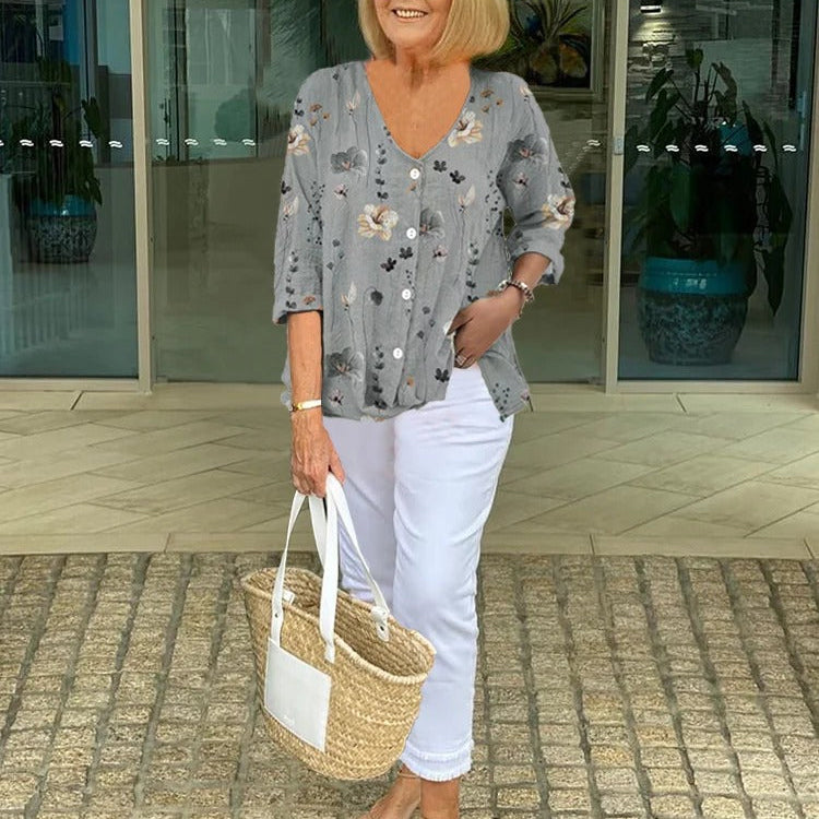 Marloes™ | Blusa Elegante com Flores