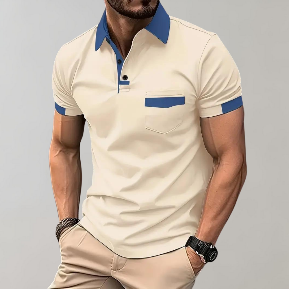Marco - Camisa polo de algodão casual