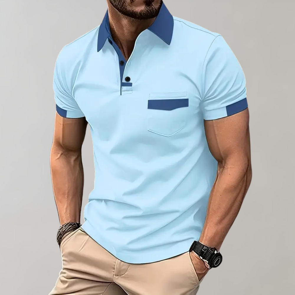 Marco - Camisa polo de algodão casual