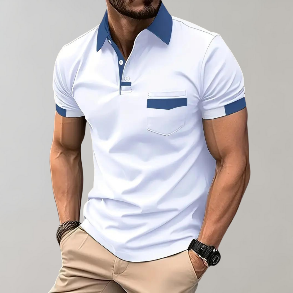 Marco - Camisa polo de algodão casual