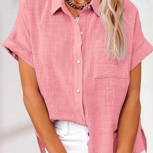 Eva™ | Blusa de Camisa Confortável em Linho