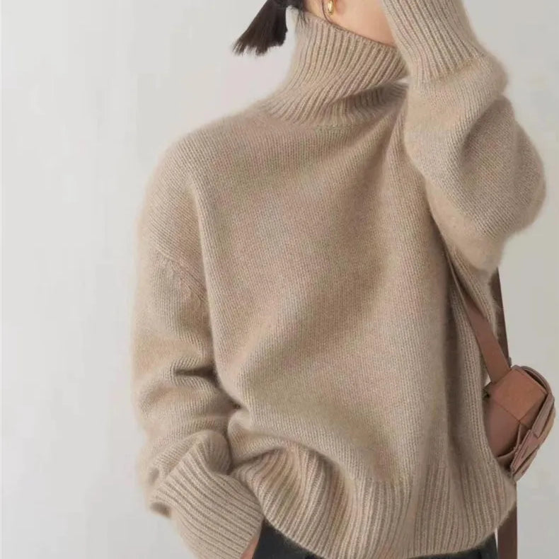 Isabella - Pullover de gola alta em cashmere