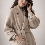 Joana | Casaco em lã com cinto
