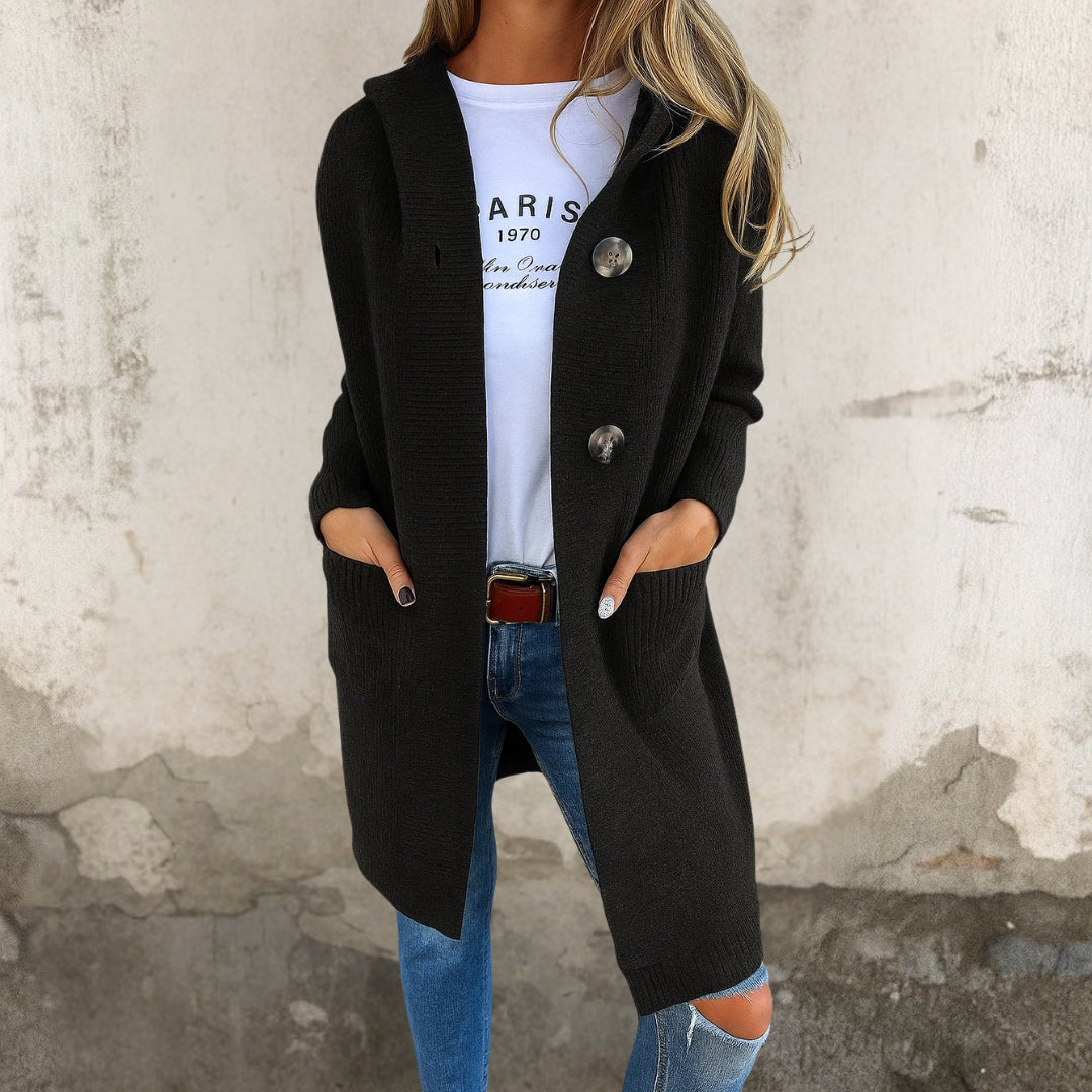 Paula™ | Elegante casaco de malha longo