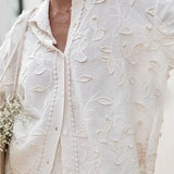 Conjunto Elegante de Calças e Blusa de Manga Longa