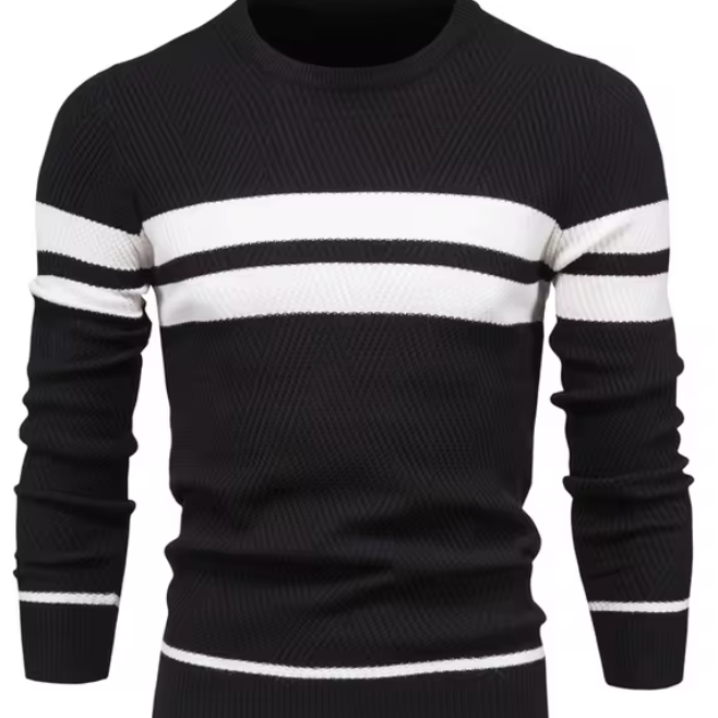John - Sweater Masculino Estiloso com Padrão Herringbone