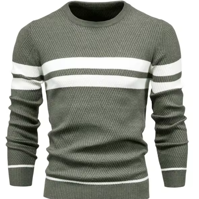 John - Sweater Masculino Estiloso com Padrão Herringbone