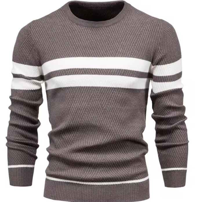 John - Sweater Masculino Estiloso com Padrão Herringbone