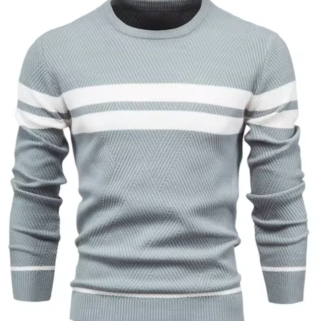 John - Sweater Masculino Estiloso com Padrão Herringbone