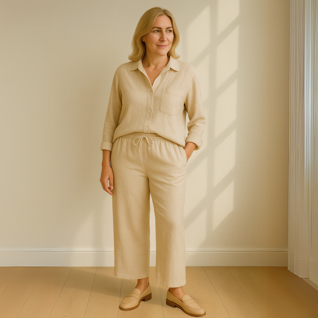 Yvonne™ | Conjunto de 2 peças - Blusa & Calças Largas