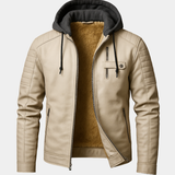 Toby – Casaco de Couro com Capuz