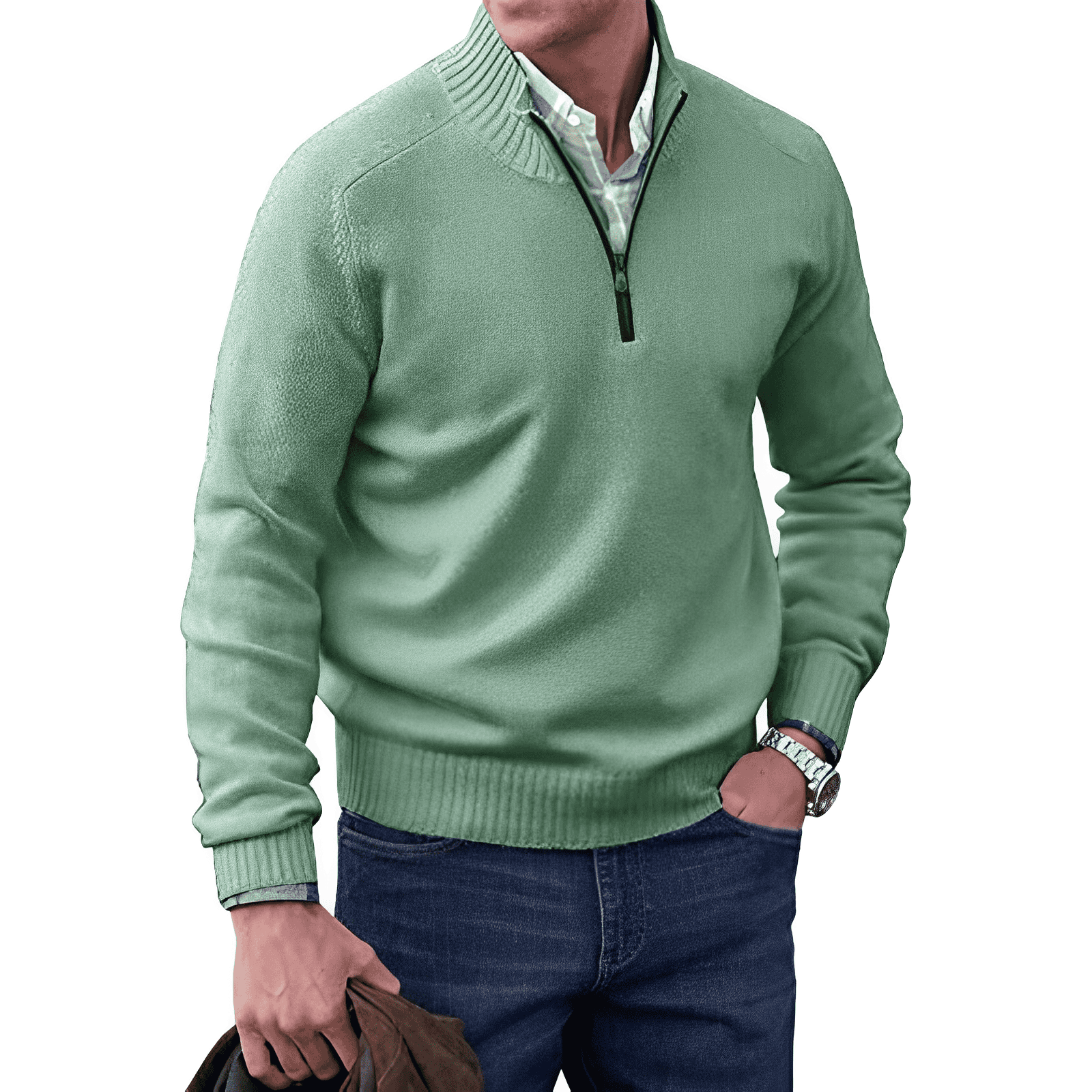 Theo™ | O Pullover Elegante com Zíper