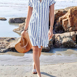 Martine™ | Elegante vestido de camisa riscado