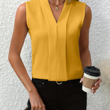 Annabel™ | Blusa Sem Mangas com Decote em V