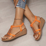 Trudy™ | Sandálias ortopédicas em estilo Ibiza com salto em cunha