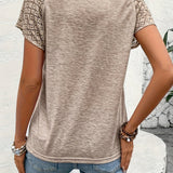 Nancy™ | Blusa Elegante com Decote Redondo e Mangas de Renda