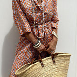 Anneloes™ | Elegante vestido camisa xadrez