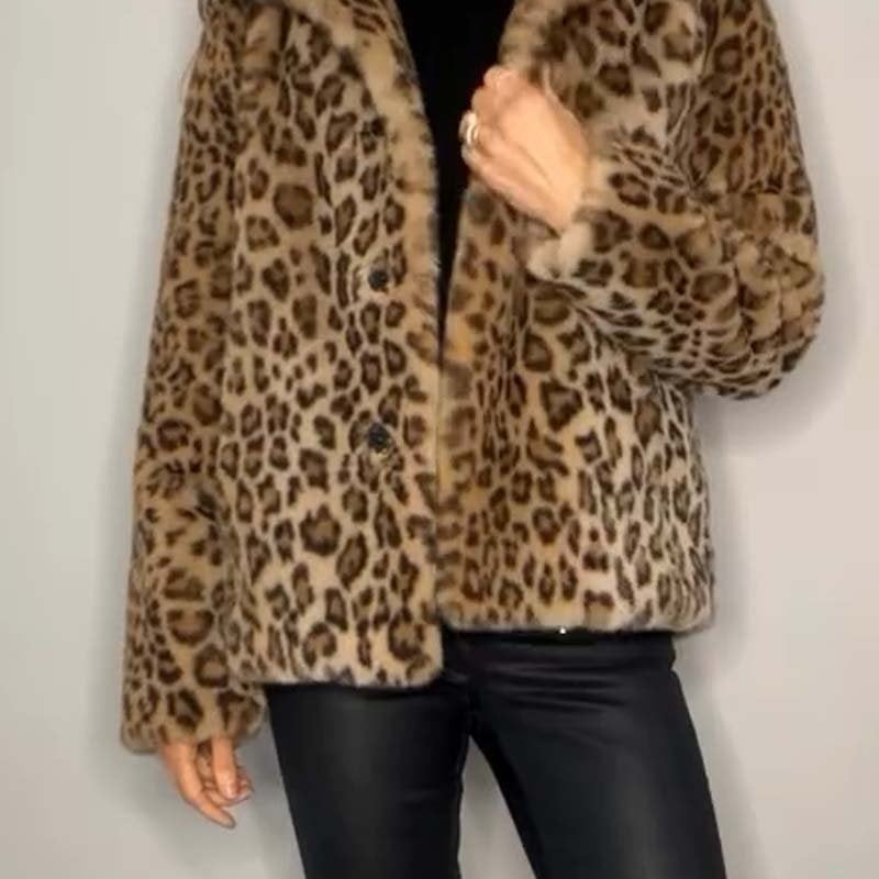 Graciela™ Casaco de Leopardo