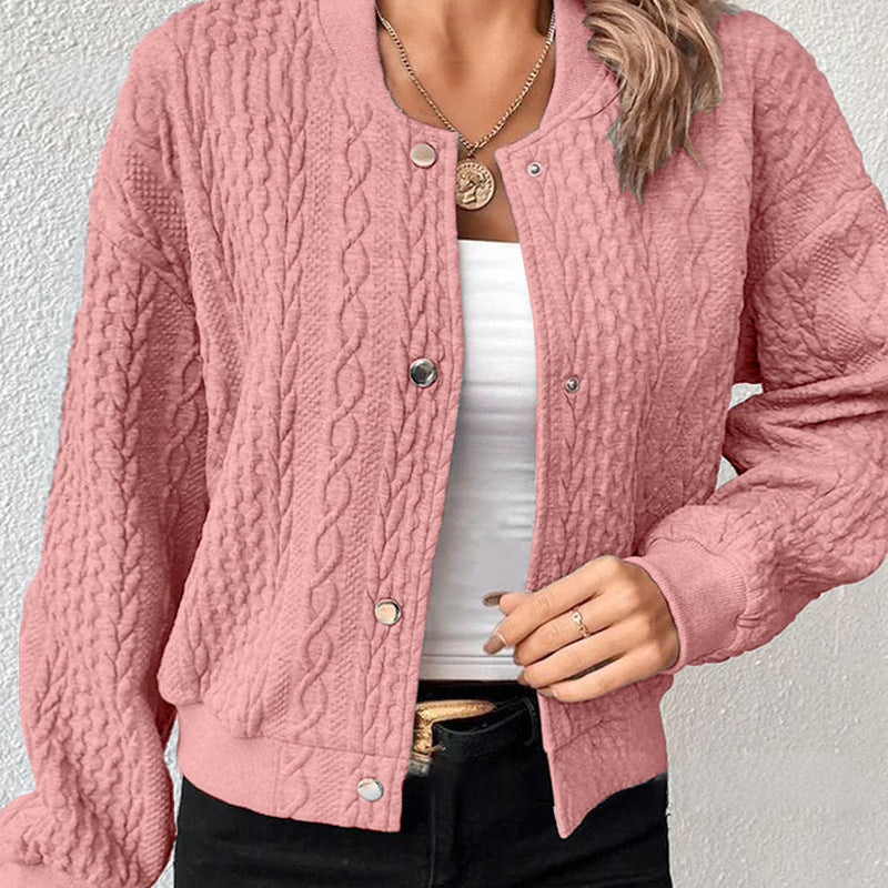 Lucille® | Elegante Cardigan de malha em tecido estruturado