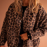 Susanne™ | Casaco Trendy com Padrão de Leopardo