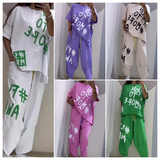 T-Shirt e Calças Casuais como Conjunto para Senhoras