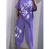 T-Shirt e Calças Casuais como Conjunto para Senhoras