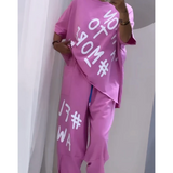 T-Shirt e Calças Casuais como Conjunto para Senhoras