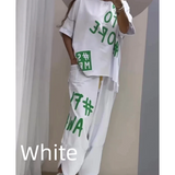 T-Shirt e Calças Casuais como Conjunto para Senhoras