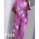 T-Shirt e Calças Casuais como Conjunto para Senhoras