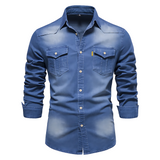 Elliott – Camisa de Denim de Algodão Premium